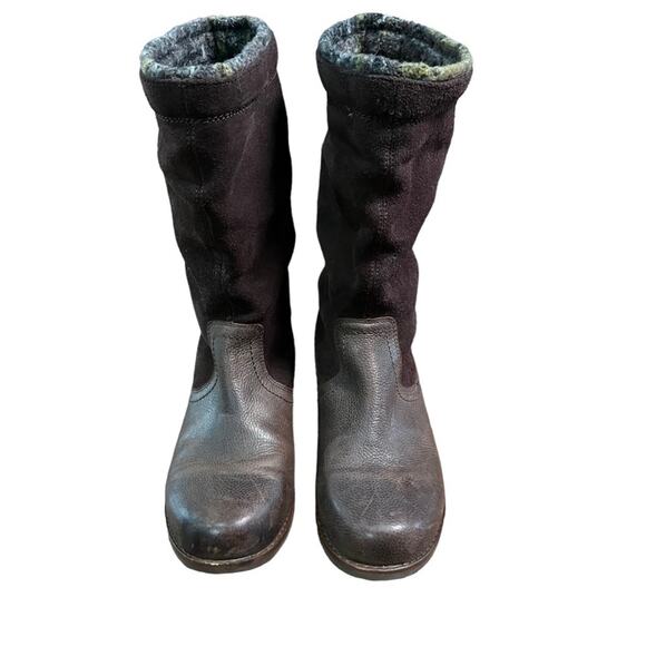 OluKai Womens 7.5 Tall Suede Insulated Brown Winter Boots - Picture 1 of 10